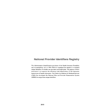 National Provider Identifiers Registry