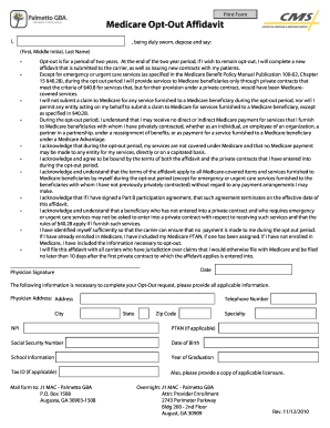 medicare opt out program form