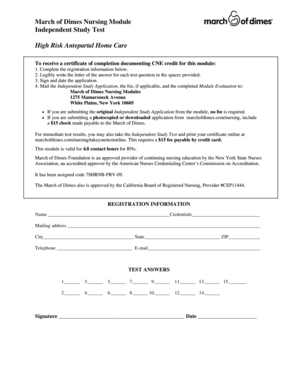 March of Dimes Nursing Module