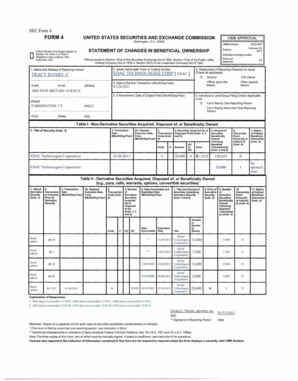 SEC Form 4 Statement of Changes in Beneficial Ownership