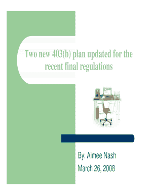403(b) Plan Documents