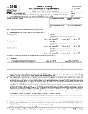 IRS Form 2848 Power of Attorney