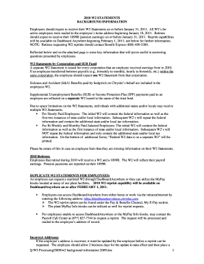 2010 W2 Statements