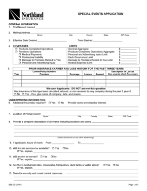 Special Events Application