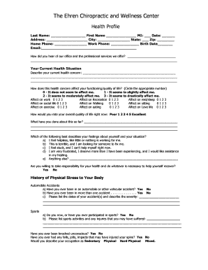 Health Profile Form