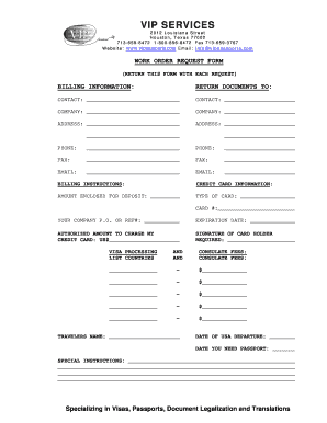 Work Order Request Form