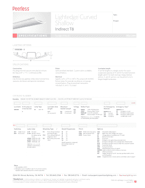 Lightedge Curved Shallow Specification Form