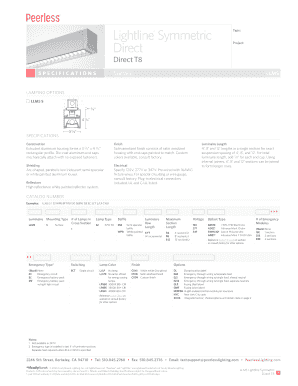 Lightline Symmetric Direct T8 Specifications