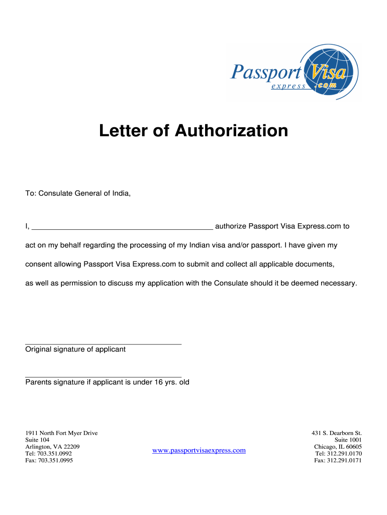 Letter Of Authorization Template