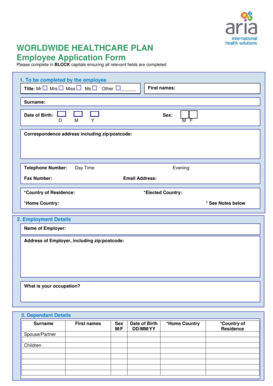 Employee Application Form