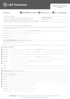 Workmen’s Compensation Claim Form