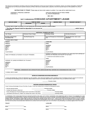 Chicago Apartment Lease Agreement
