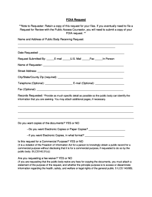 Illinois FOIA Request Form