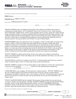 Ontario Residential Lease Agreement Form 401