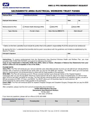 HMO & PPO Reimbursement Request