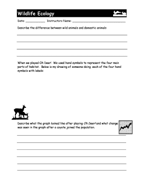 Wildlife Ecology Worksheet