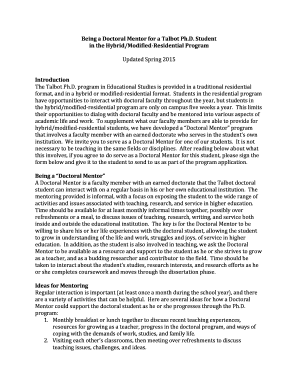 Appointment letter format for pharmacist - Being a Doctoral Mentor for a Talbot PhD Student in the - talbot