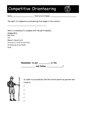 Competitive Orienteering Activity Form