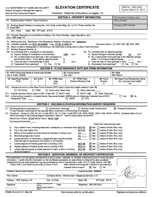 FEMA Elevation Certificate