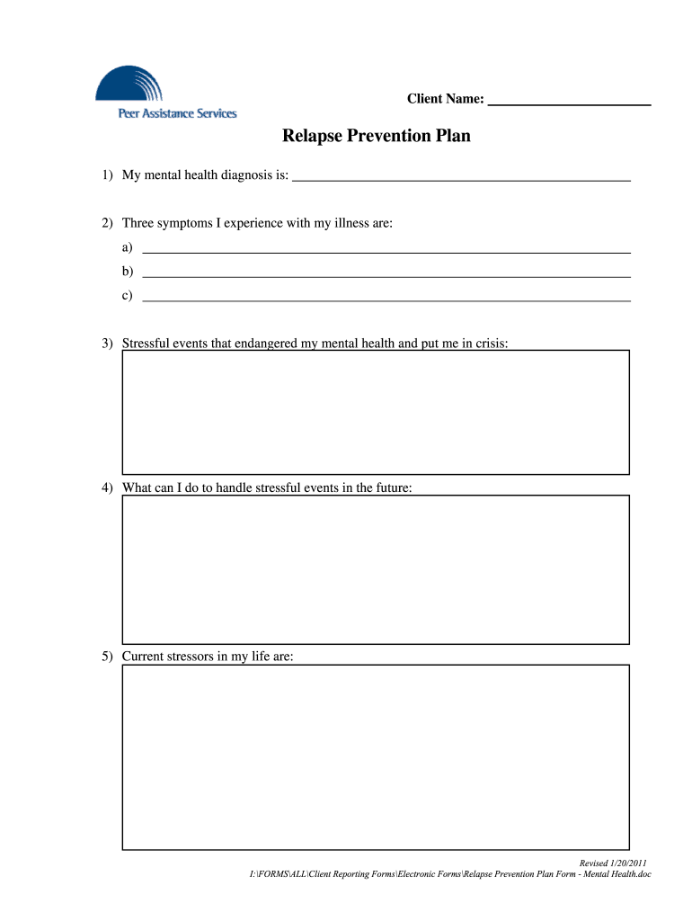 Printable Relapse Prevention Worksheets Pdf Printable World Holiday