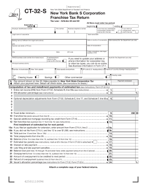New York S Corporation Franchise Tax Return