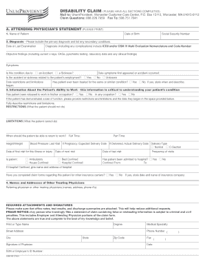 Disability Claim Form