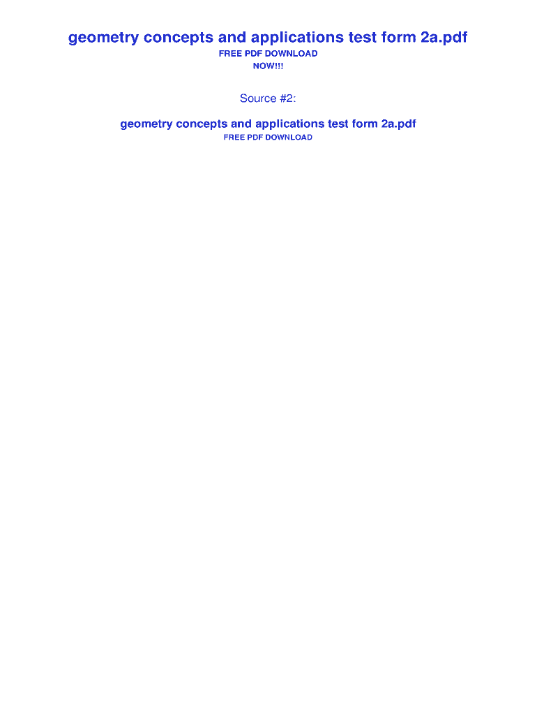 Geometry Concepts And Applications