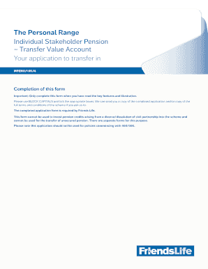 Individual Stakeholder Pension Transfer Application