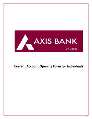 Current Account Opening Form for Individuals