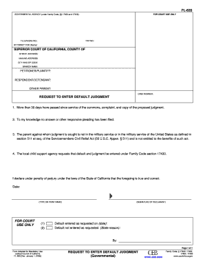 Request to Enter Default Judgment