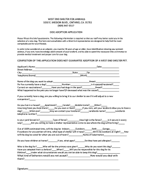Dog Adoption Application