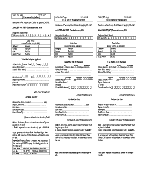 CSIR-UGC NET Examination Fee Payment Slip
