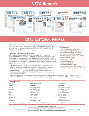 NSTA Reports Advertising Insertion Order Form