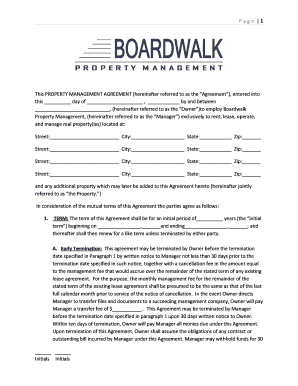 Property Management Agreement