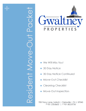 Resident Move-Out Notice