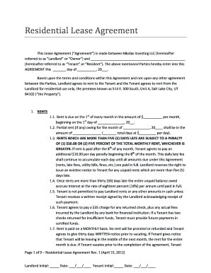 Residential Lease Agreement