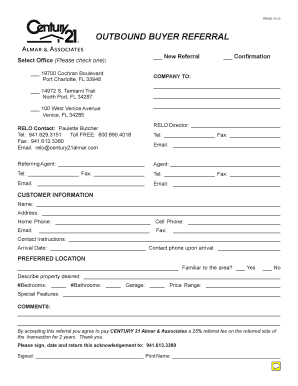 Outbound Buyer Referral Form