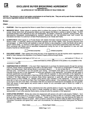 Exclusive Buyer Brokerage Agreement
