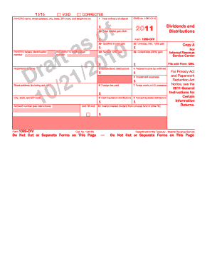 IRS Form 1099-DIV Draft