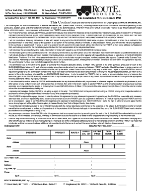 Route Brokers Business Purchase Agreement