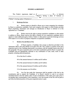 Finder's Agreement