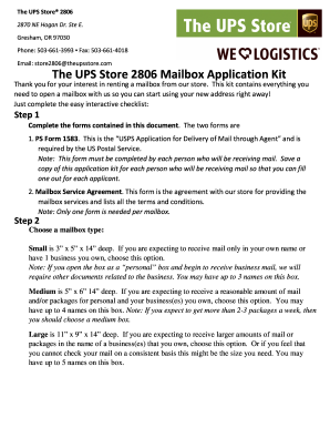 USPS Mailbox Application Kit