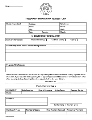 Freedom of Information Request Form