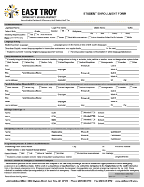 Student Enrollment Form