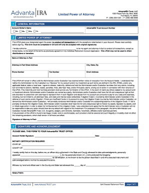 AdvantaIRA Limited Power of Attorney
