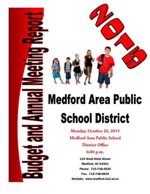 Supplementary Budget Information - medford k12 wi