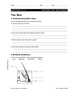 Science Explorer Life Science Unit 4 Review