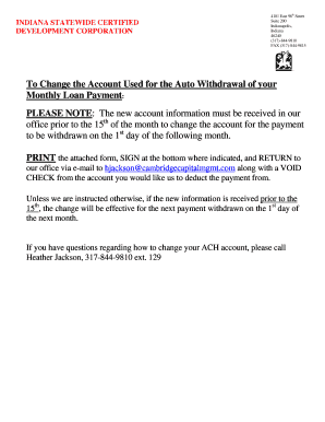 Authorization Agreement for Pre-Authorization Payment (Debit)