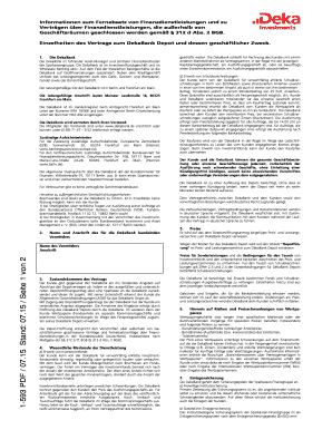 Vertrag zum DekaBank Depot