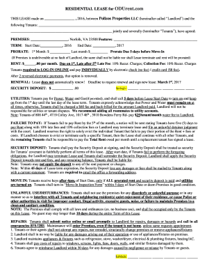 Residential Lease Agreement